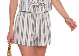 NEW HOUSE OF DAGMAR floria short in blue white stripe